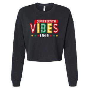 Juneteenth Vibes 1865 Black History Cropped Pullover Crew