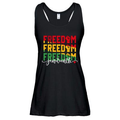 Juneteenth Vibes 1865 Black History Ladies Essential Flowy Tank