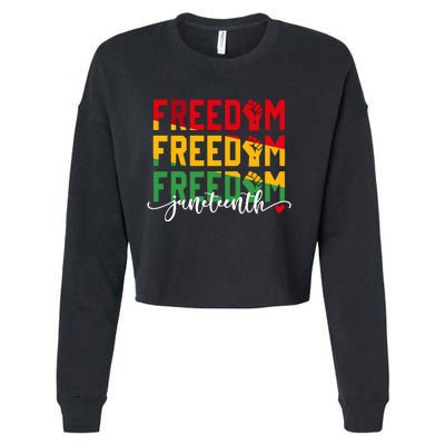 Juneteenth Vibes 1865 Black History Cropped Pullover Crew