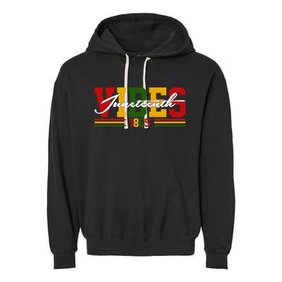 Juneteenth Vibes 1865 Garment-Dyed Fleece Hoodie