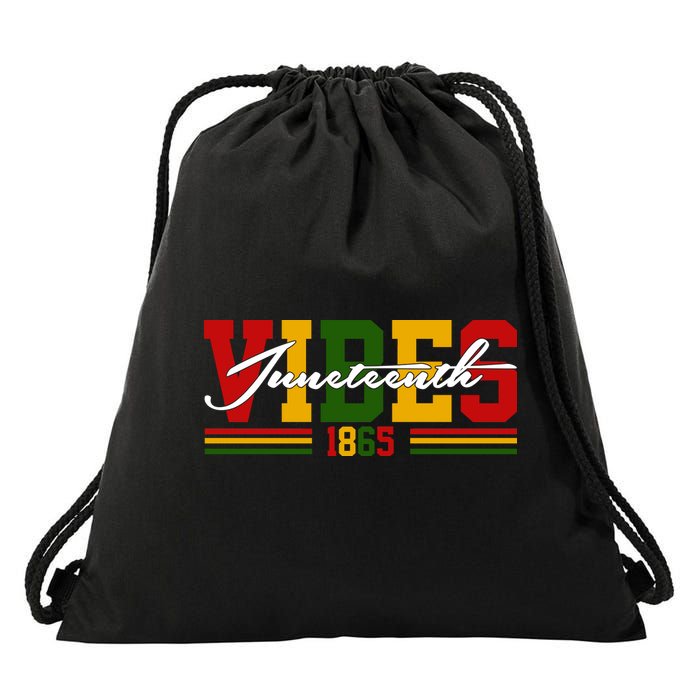 Juneteenth Vibes 1865 Drawstring Bag
