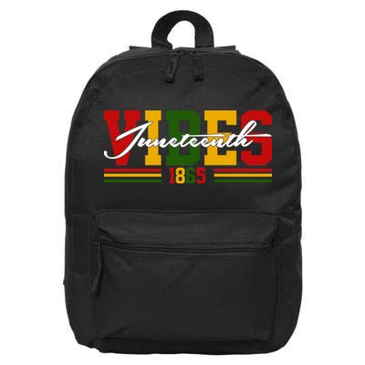 Juneteenth Vibes 1865 16 in Basic Backpack