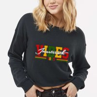 Juneteenth Vibes 1865 Cropped Pullover Crew
