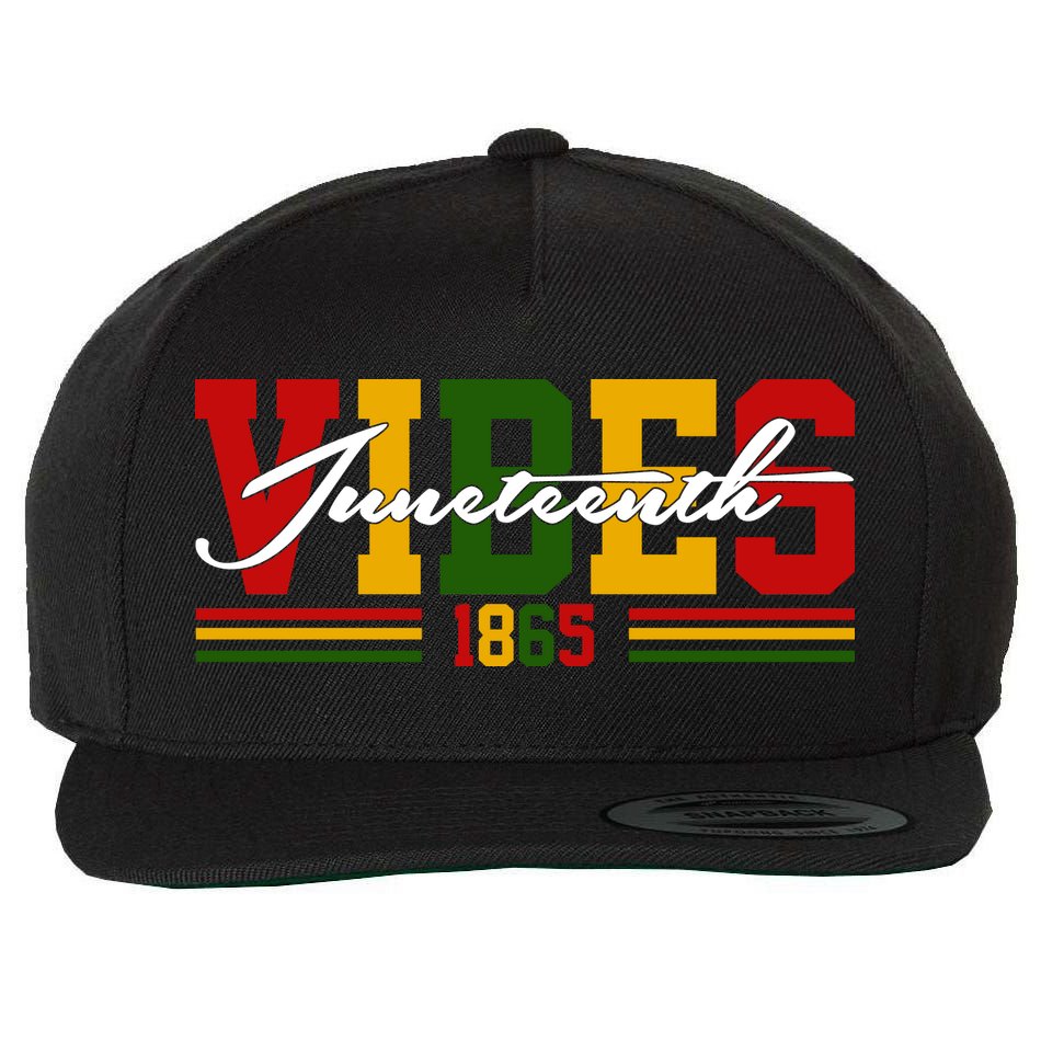 Juneteenth Vibes 1865 Wool Snapback Cap