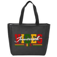 Juneteenth Vibes 1865 Zip Tote Bag