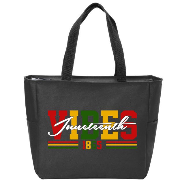 Juneteenth Vibes 1865 Zip Tote Bag