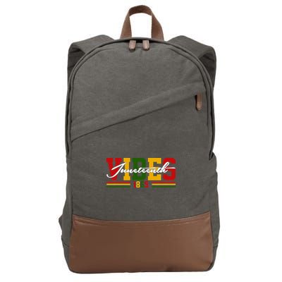 Juneteenth Vibes 1865 Cotton Canvas Backpack