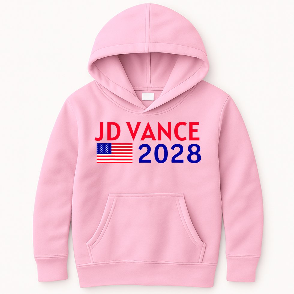 Jd Vance 2028 American Flag Vote Vance 2028 President Usa Kids Hoodie
