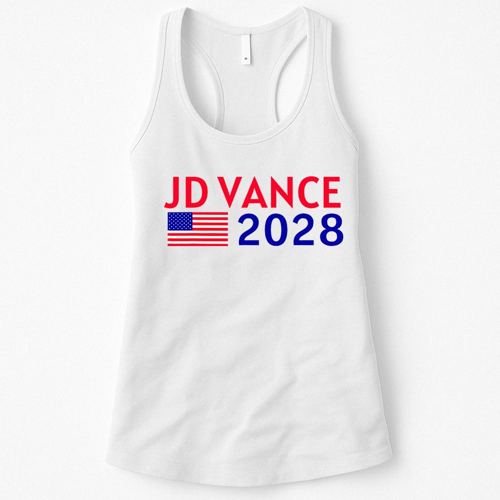 Jd Vance 2028 American Flag Vote Vance 2028 President Usa Womens Tank Top