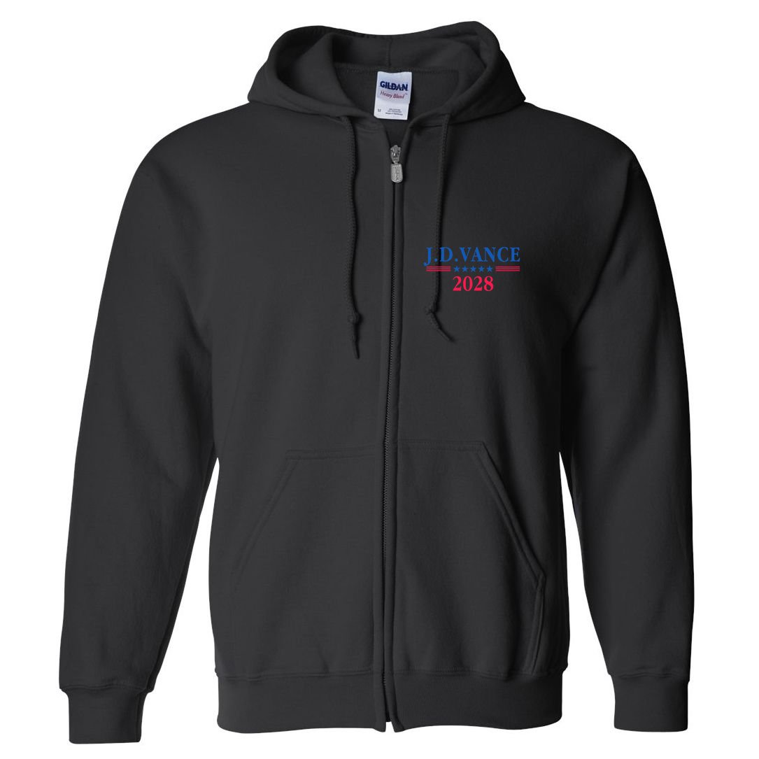 Jd Vance 2028 President Election Campaign Trump Legacy Maga Full Zip Hoodie