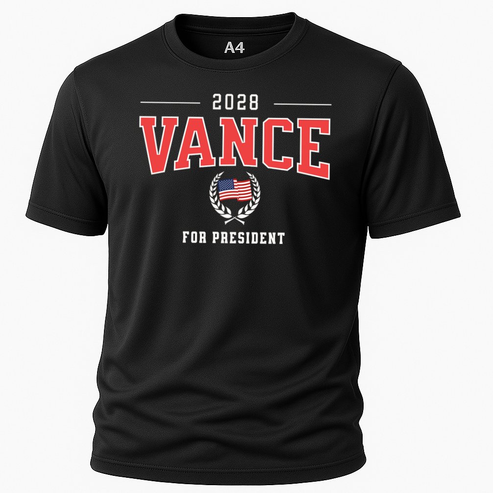 JD Vance 2028 for President Republican Patriotic US Flag Cooling Performance Crew T-Shirt