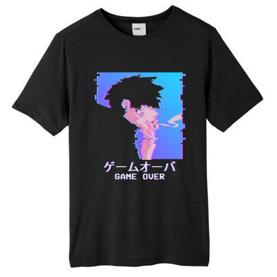 Japanese Vaporwave Aesthetic Sad Anime Game Over Lofi Cool Gift Tall Fusion ChromaSoft Performance T-Shirt