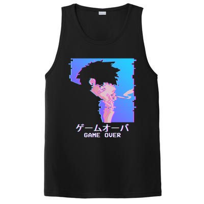 Japanese Vaporwave Aesthetic Sad Anime Game Over Lofi Cool Gift PosiCharge Competitor Tank