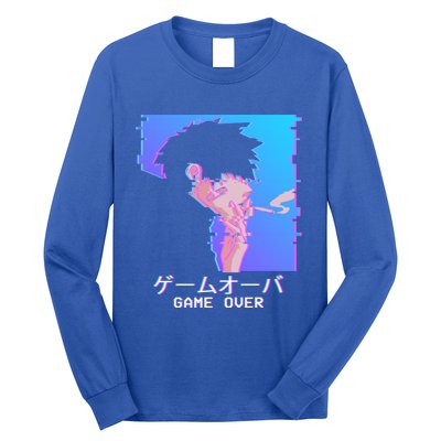 Japanese Vaporwave Aesthetic Sad Anime Game Over Lofi Cool Gift Long Sleeve Shirt