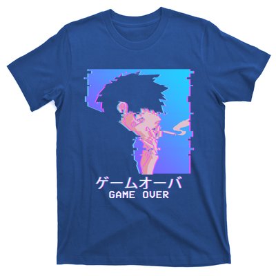 Japanese Vaporwave Aesthetic Sad Anime Game Over Lofi Cool Gift T-Shirt