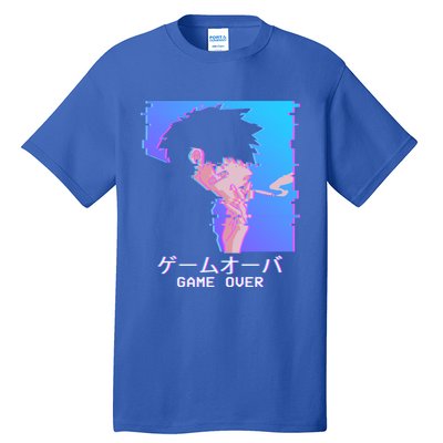 Japanese Vaporwave Aesthetic Sad Anime Game Over Lofi Cool Gift Tall T-Shirt