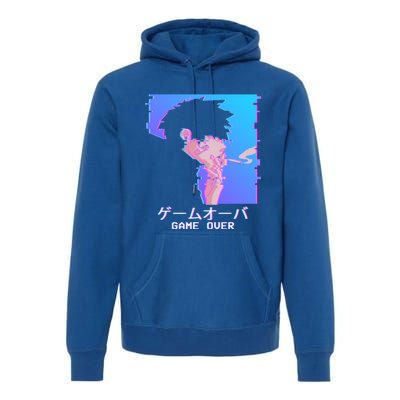 Japanese Vaporwave Aesthetic Sad Anime Game Over Lofi Cool Gift Premium Hoodie