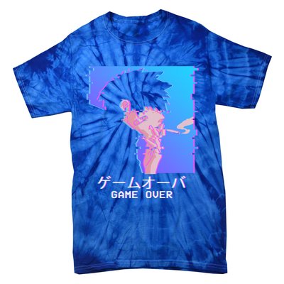 Japanese Vaporwave Aesthetic Sad Anime Game Over Lofi Cool Gift Tie-Dye T-Shirt