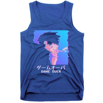 Japanese Vaporwave Aesthetic Sad Anime Game Over Lofi Cool Gift Tank Top