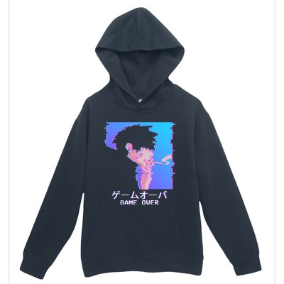 Japanese Vaporwave Aesthetic Sad Anime Game Over Lofi Cool Gift Urban Pullover Hoodie