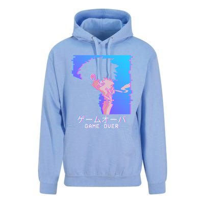 Japanese Vaporwave Aesthetic Sad Anime Game Over Lofi Cool Gift Unisex Surf Hoodie