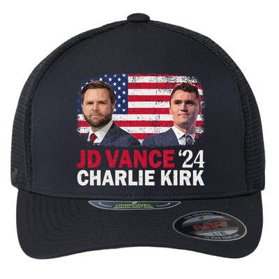 Jd Vance And Charlie Kirk Flexfit Unipanel Trucker Cap