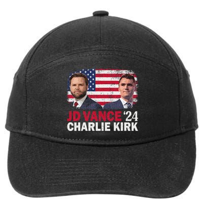 Jd Vance And Charlie Kirk 7-Panel Snapback Hat