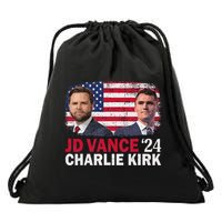 Jd Vance And Charlie Kirk Drawstring Bag