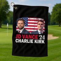 Jd Vance And Charlie Kirk Golf Towel