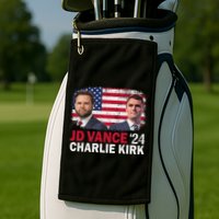 Jd Vance And Charlie Kirk Golf Towel