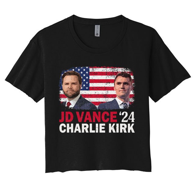 Jd Vance And Charlie Kirk Crop Top