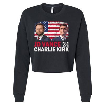 Jd Vance And Charlie Kirk Cropped Pullover Crew