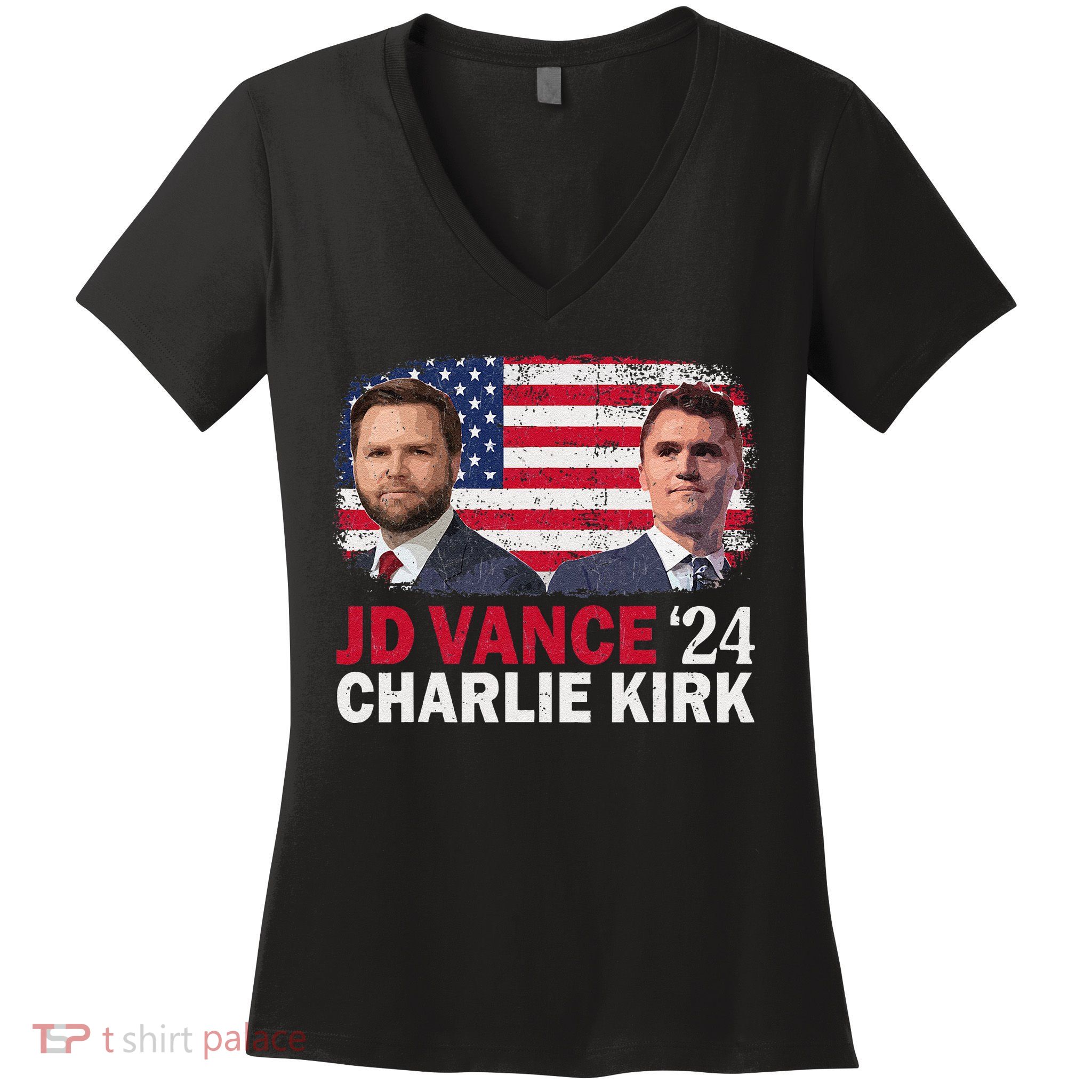 Jd Vance And Charlie Kirk Women's V-Neck T-Shirt