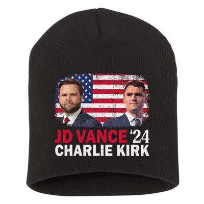 Jd Vance And Charlie Kirk Short Acrylic Beanie