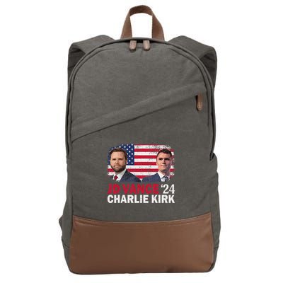 Jd Vance And Charlie Kirk Cotton Canvas Backpack