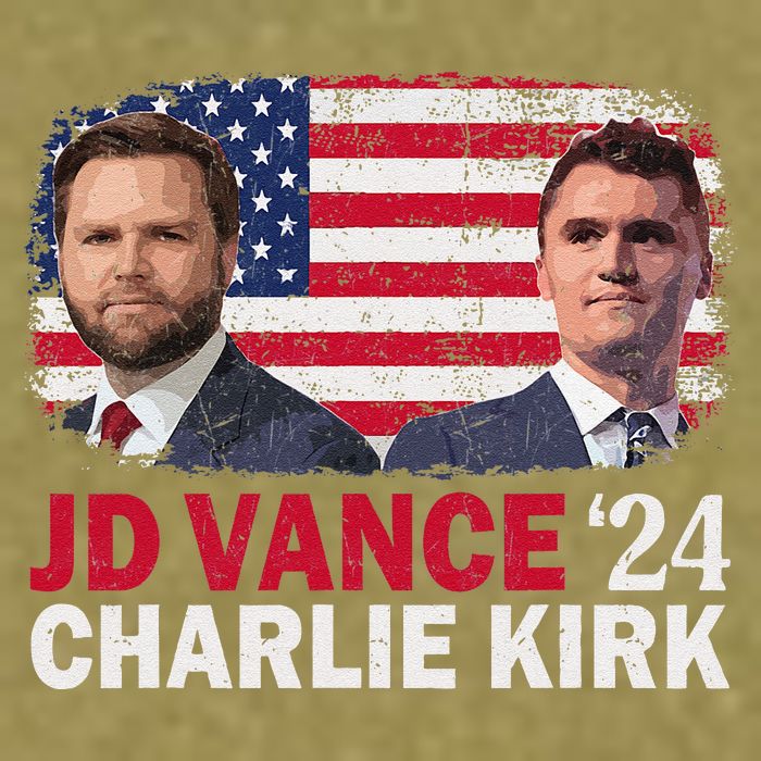Jd Vance And Charlie Kirk Garment-Dyed Women's Muscle Tee