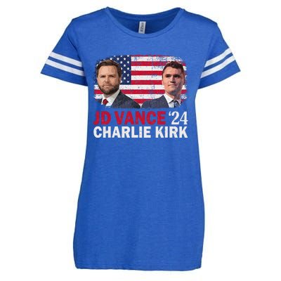 Jd Vance And Charlie Kirk Enza Ladies Jersey Football T-Shirt