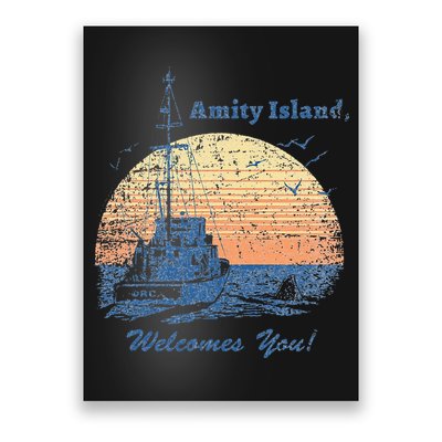 Jaws Vintage Amity Island Poster