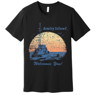 Jaws Vintage Amity Island Premium T-Shirt