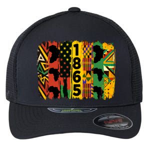 Junenth Vibes Black History Junenth 1865 Flag Cool Gift Flexfit Unipanel Trucker Cap