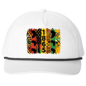 Junenth Vibes Black History Junenth 1865 Flag Cool Gift Snapback Five-Panel Rope Hat