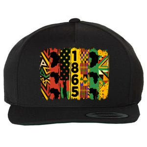 Junenth Vibes Black History Junenth 1865 Flag Cool Gift Wool Snapback Cap