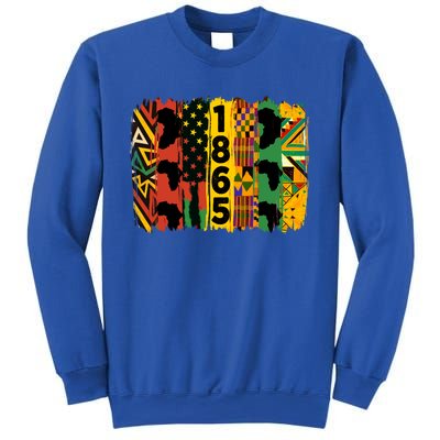 Junenth Vibes Black History Junenth 1865 Flag Cool Gift Sweatshirt