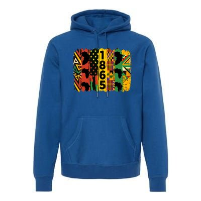 Junenth Vibes Black History Junenth 1865 Flag Cool Gift Premium Hoodie