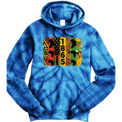 Junenth Vibes Black History Junenth 1865 Flag Cool Gift Tie Dye Hoodie