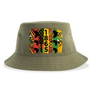 Junenth Vibes Black History Junenth 1865 Flag Cool Gift Sustainable Bucket Hat