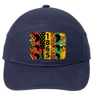 Junenth Vibes Black History Junenth 1865 Flag Cool Gift 7-Panel Snapback Hat