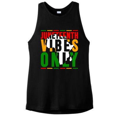 Juneteenth Vibes Black History Month African American Ladies PosiCharge Tri-Blend Wicking Tank