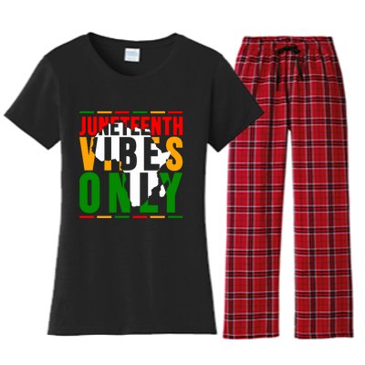 Juneteenth Vibes Black History Month African American Women's Flannel Pajama Set