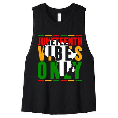 Juneteenth Vibes Black History Month African American Women's Racerback Cropped Tank